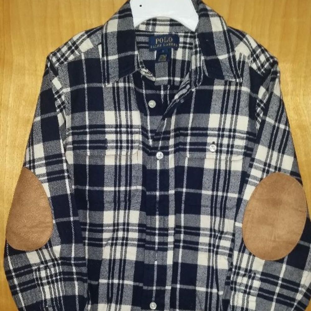 Polo Ralph Lauren Flannel Suede elbow patches *